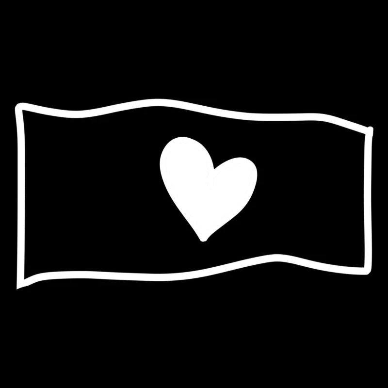 Heart Love Flag Symbol Shape