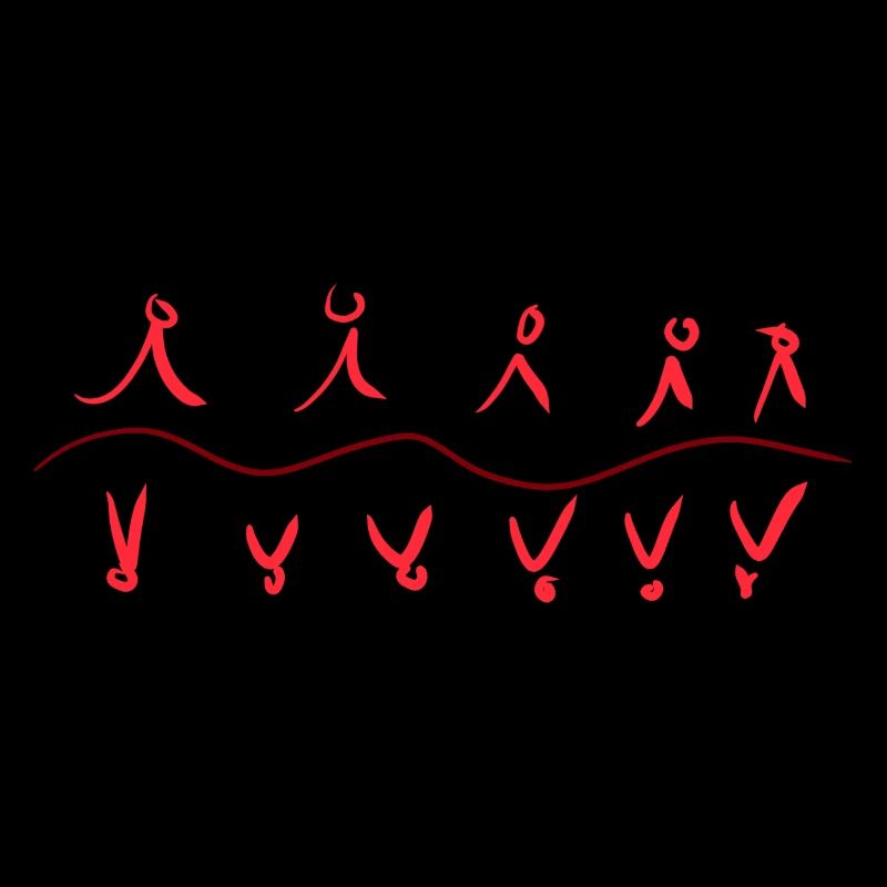 red line stroke waves symbols