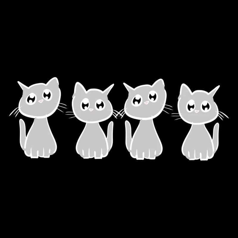 Chats Amis Animaux mignon quatre petits