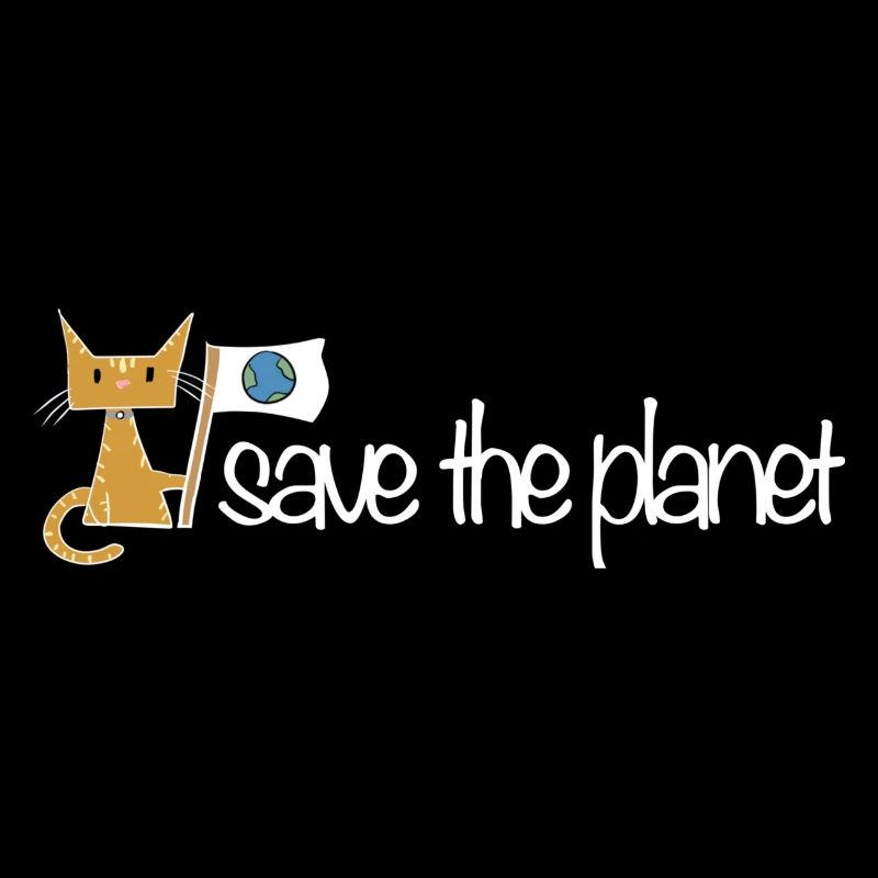 save the planet climate protection cat