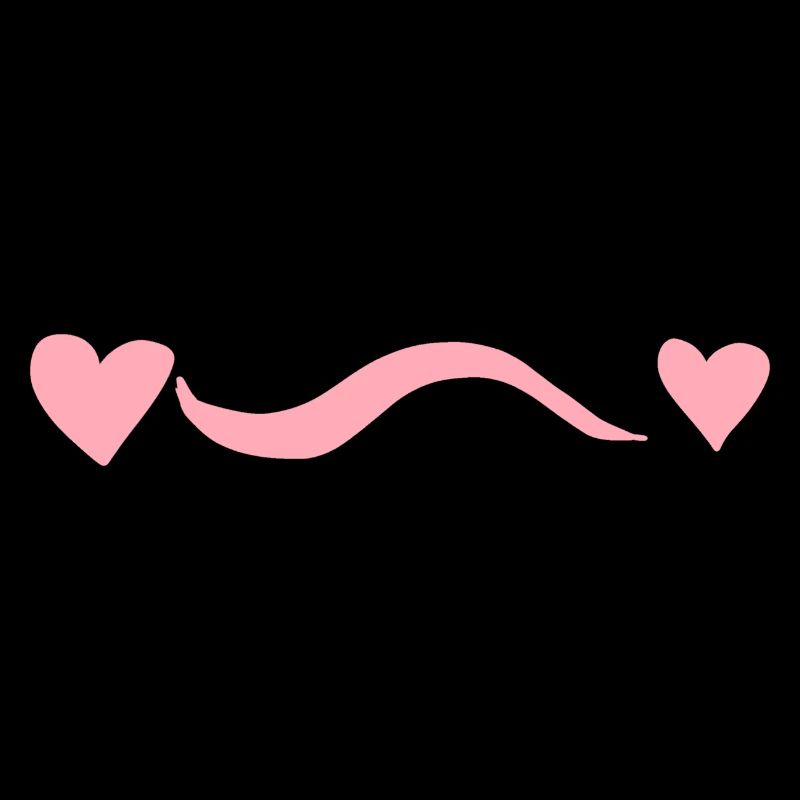 Pink Line Two Hearts Pink Heart