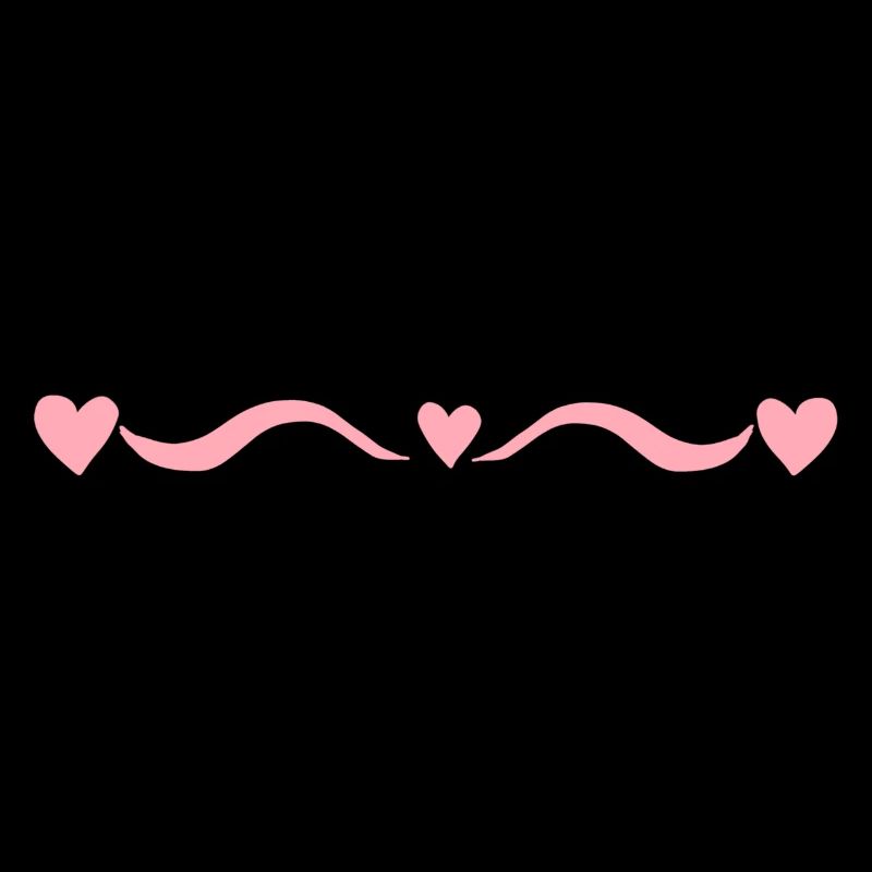 Pink Line Hearts Wave