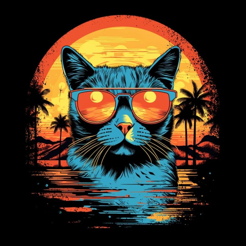 Anniversaire Cadeau d’anniversaire Idée Collage de chat T-shirts