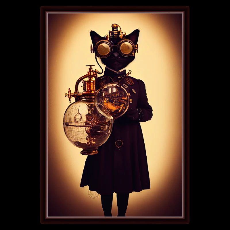 Chat steampunk