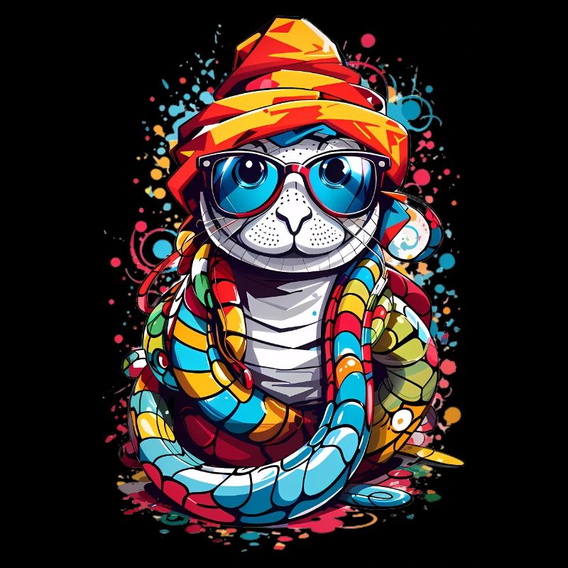 Cute colorful snake