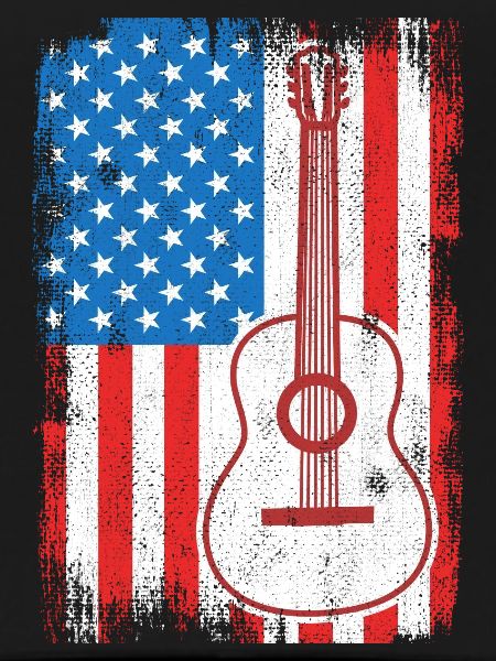 U.S. Flag Guitarist