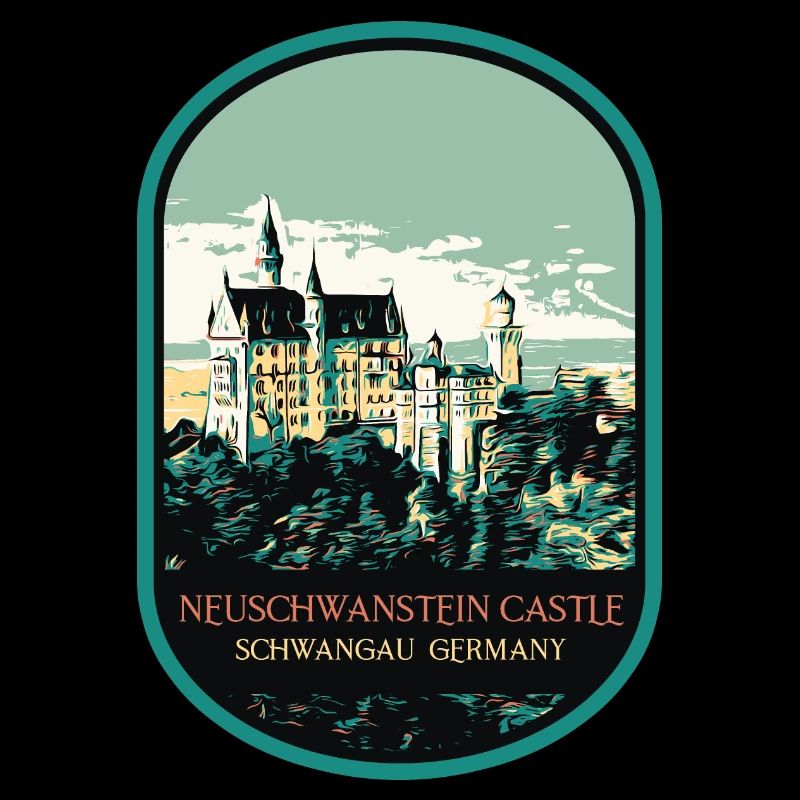 Silhouette du château de Neuschwanstein