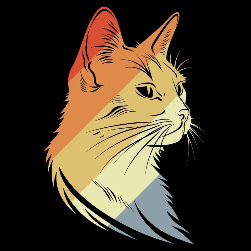 Retro Katzen Grafik