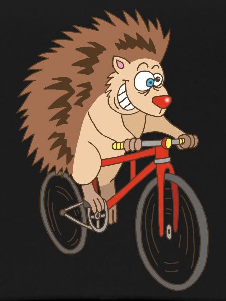 hérisson à vélo