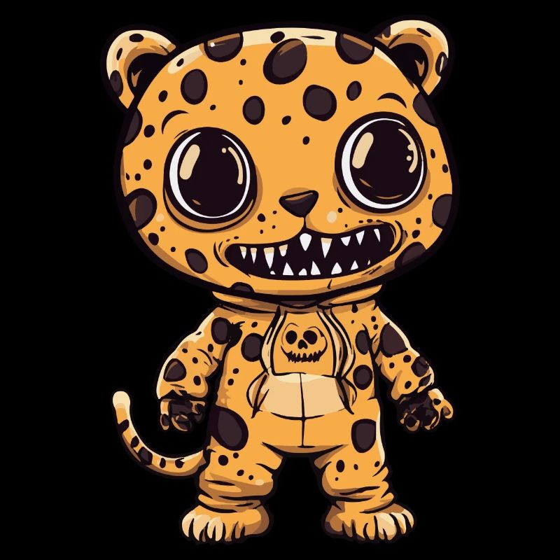 Leopard Halloween Funny Zombie
