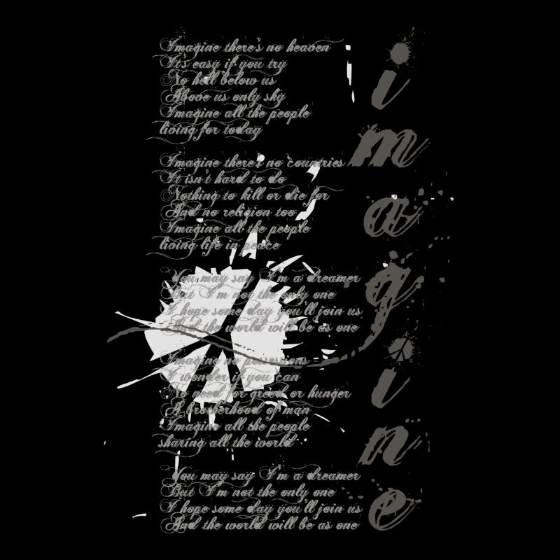 Imagine - Signe de paix graphique et paroles