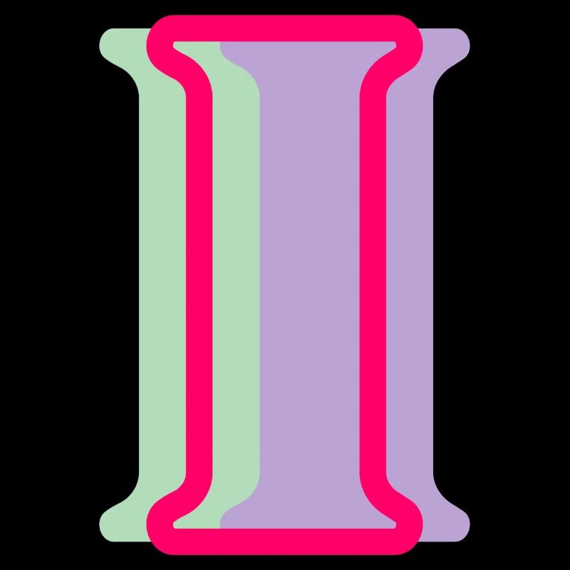 Multicoloured letter i