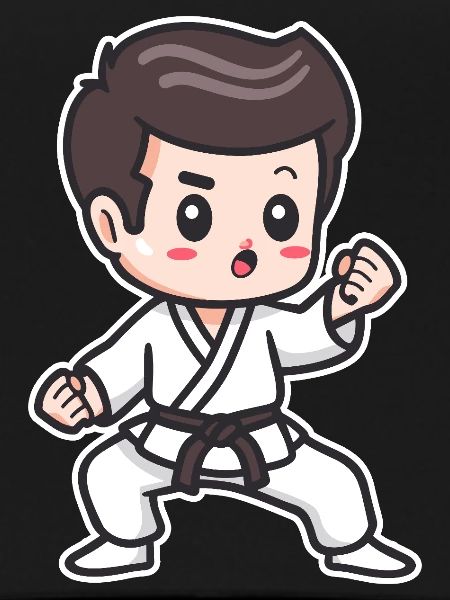 Karate Boy Drawing