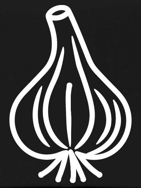 Minimalist garlic clove