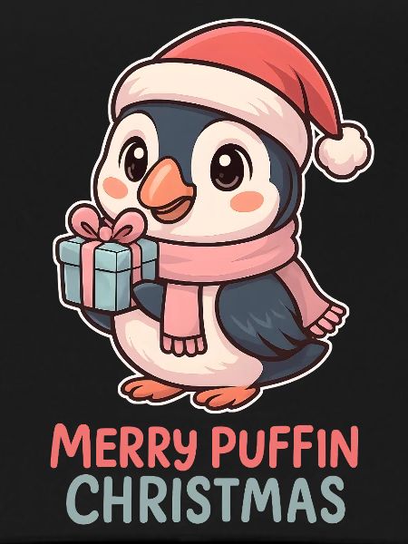 Macareux Noël mignon