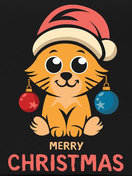 Chat de Noël Joyeux Noël