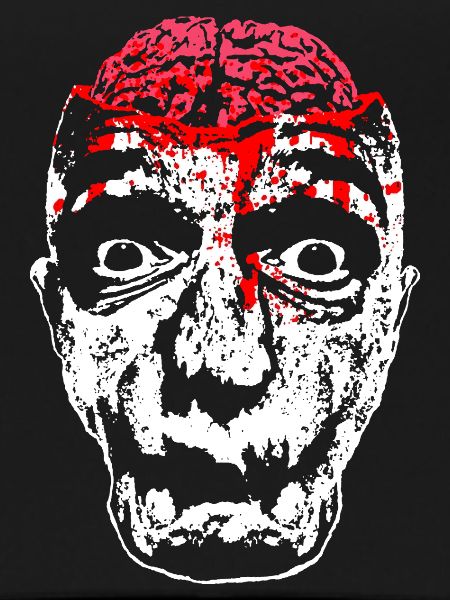 Bloody zombie face