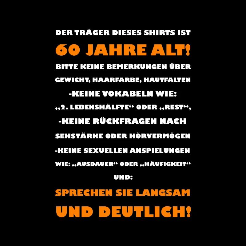 Geschenk zum 60. Geburtstag: Träger 60