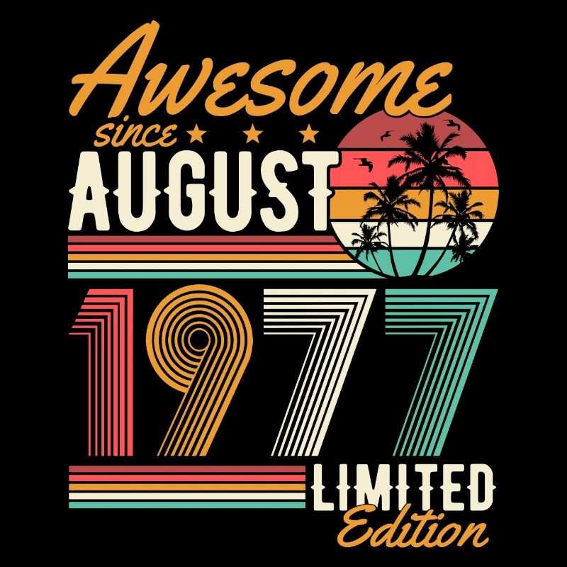 Août 1977 Naissance Anniversaire Rétro