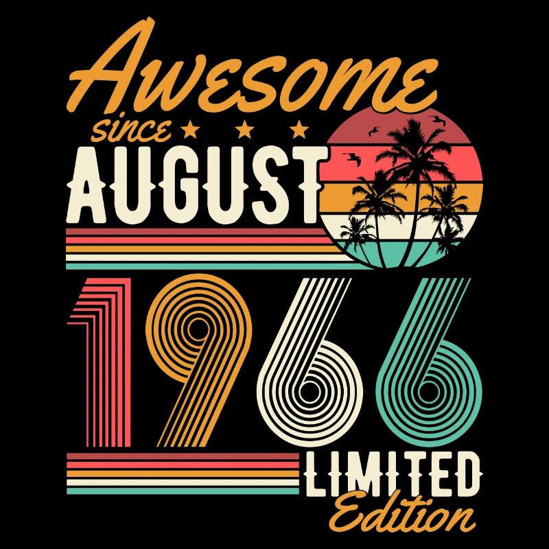 Août 1966 Naissance Anniversaire Rétro