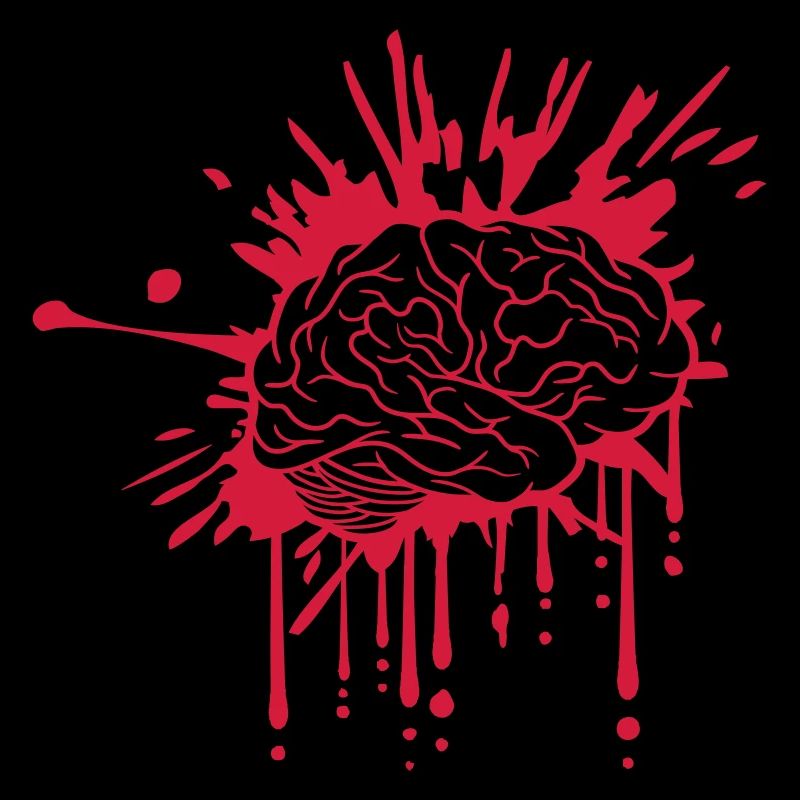Disgusting bloody brain