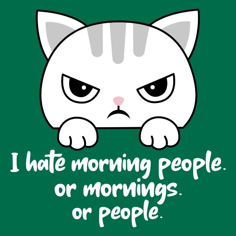 Ich hasse Morgenmenschen oder Morgen oder Menschen. Katze