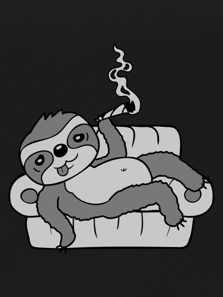 Smoking sofa sloth chills
