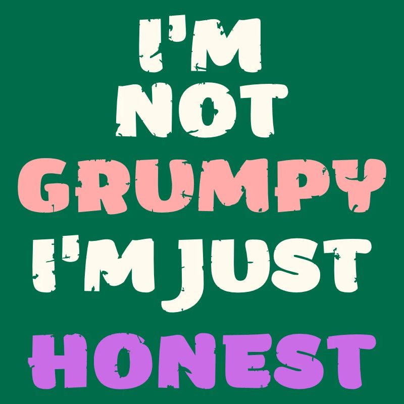 Funny grumpy moody angry honest vector