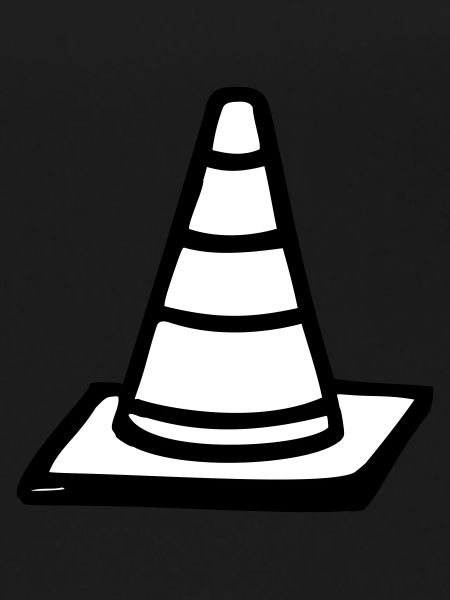 traffic cone warning
