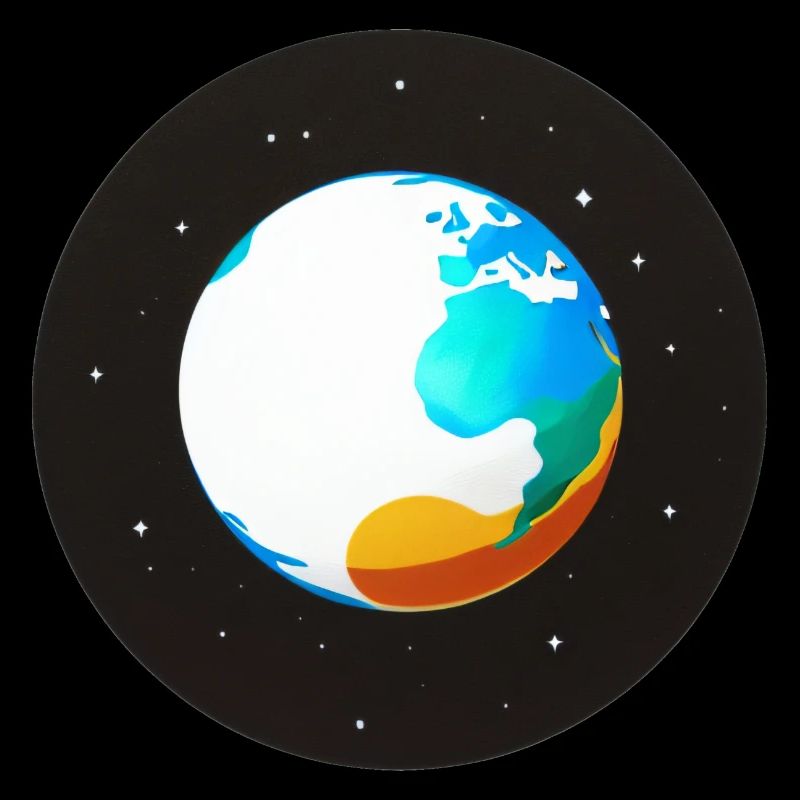 Mignon dessin animé représentation de la planète Terre 1