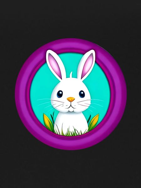 Rabbit White Purple Easter