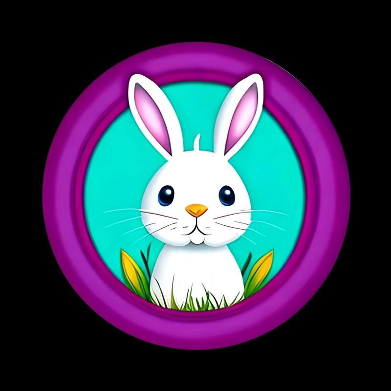 Rabbit White Purple Easter