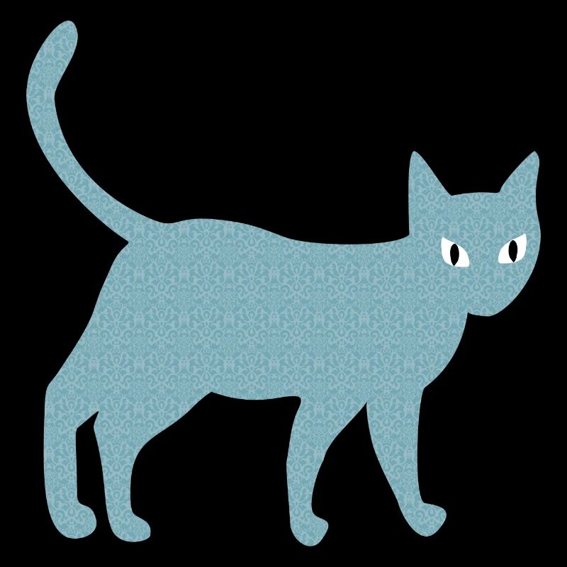 Cat with vintage pattern