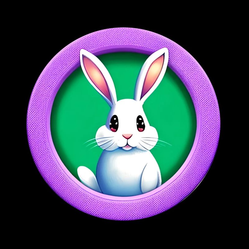 Lapin de Pâques Purple Circle