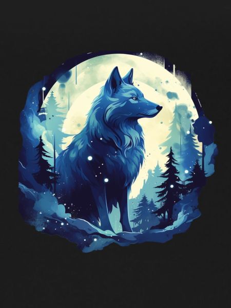 Fantasy: Wolf at Sunset