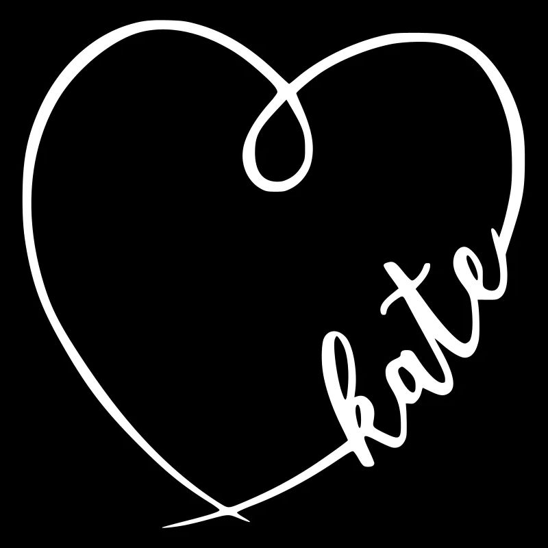 Kate Nom Calligraphie Coeur