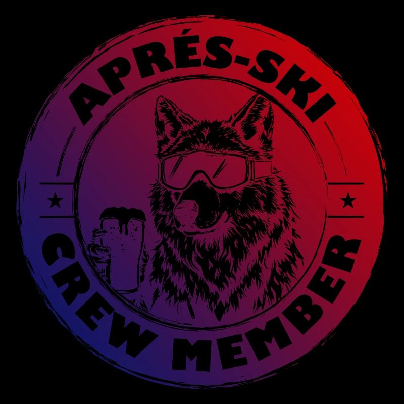 L’équipe d’après-ski Wolf dit coloré