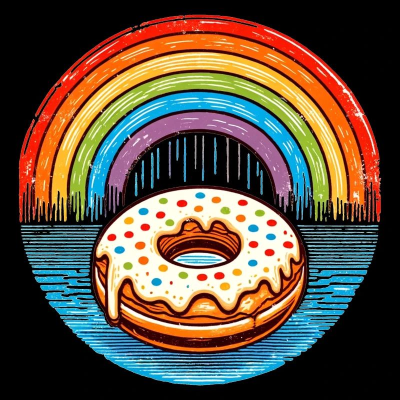Rainbow Donut