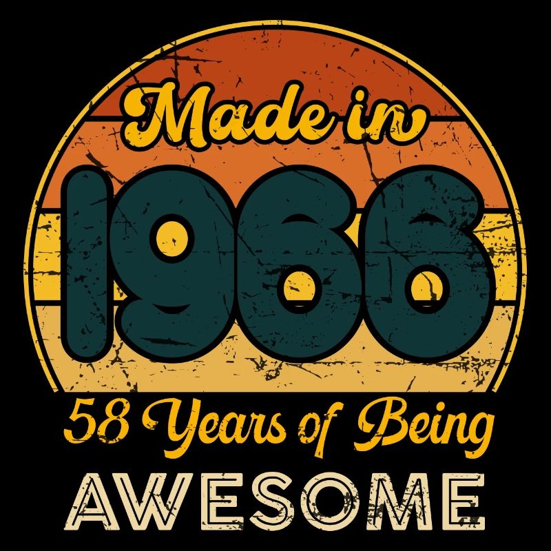Né en 1966 - Vintage 1966 Anniversaire Rétro