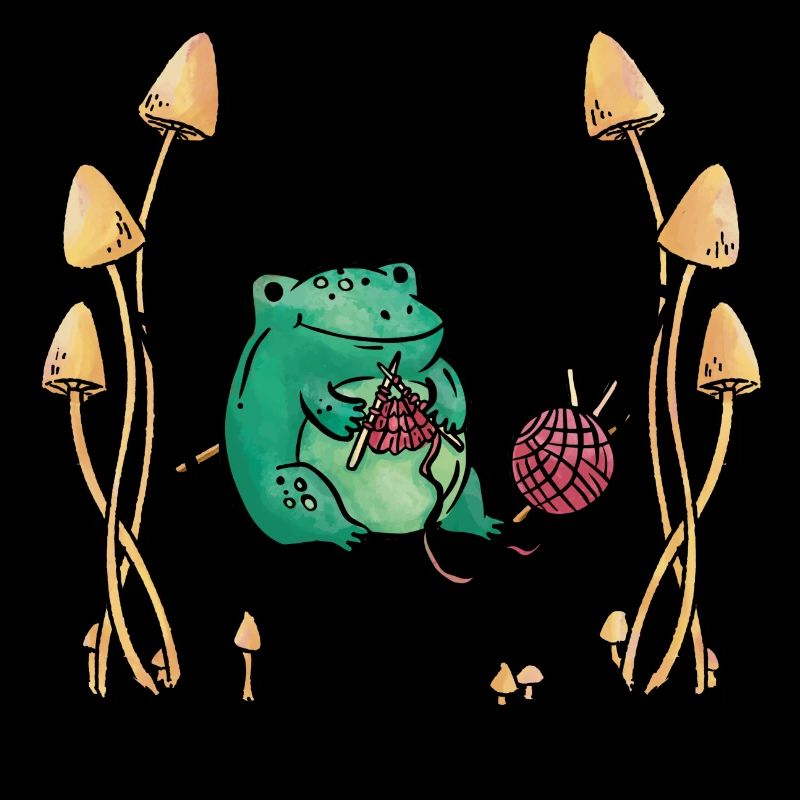 Frog Needlework Knitting Nature Hammock