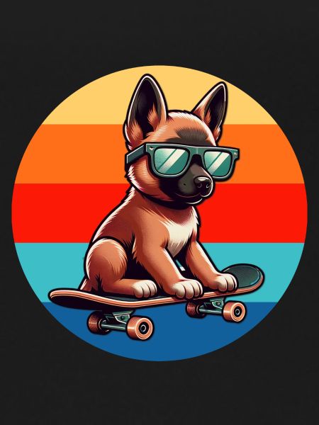 Dog on Skateboard