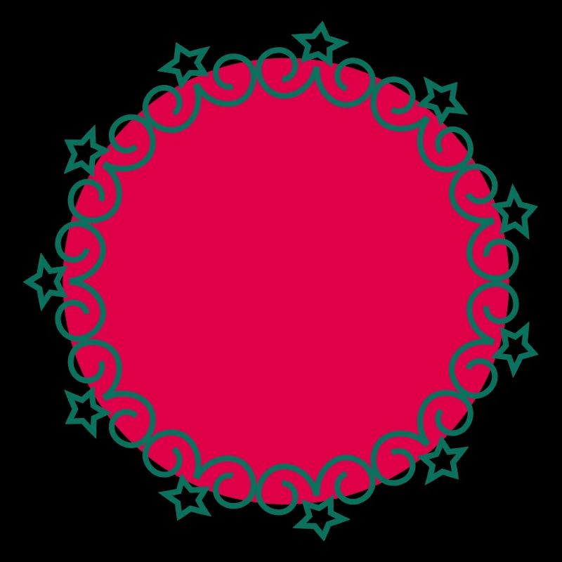 Circle star border frame