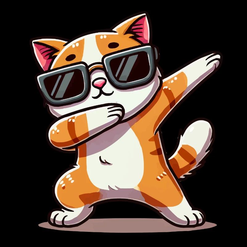 cat comic dabbing