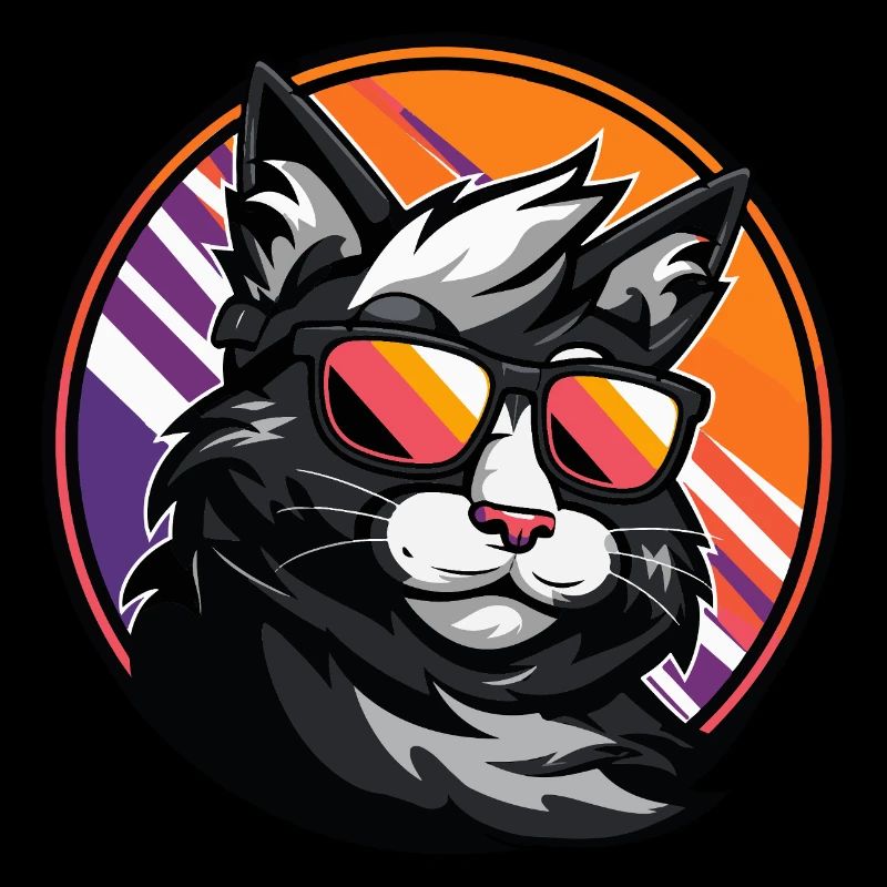 Chat Bande Dessinée Cool