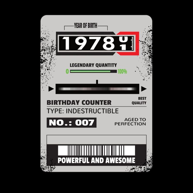 Drehstromzähler Geburtstag 1978 Geschenk