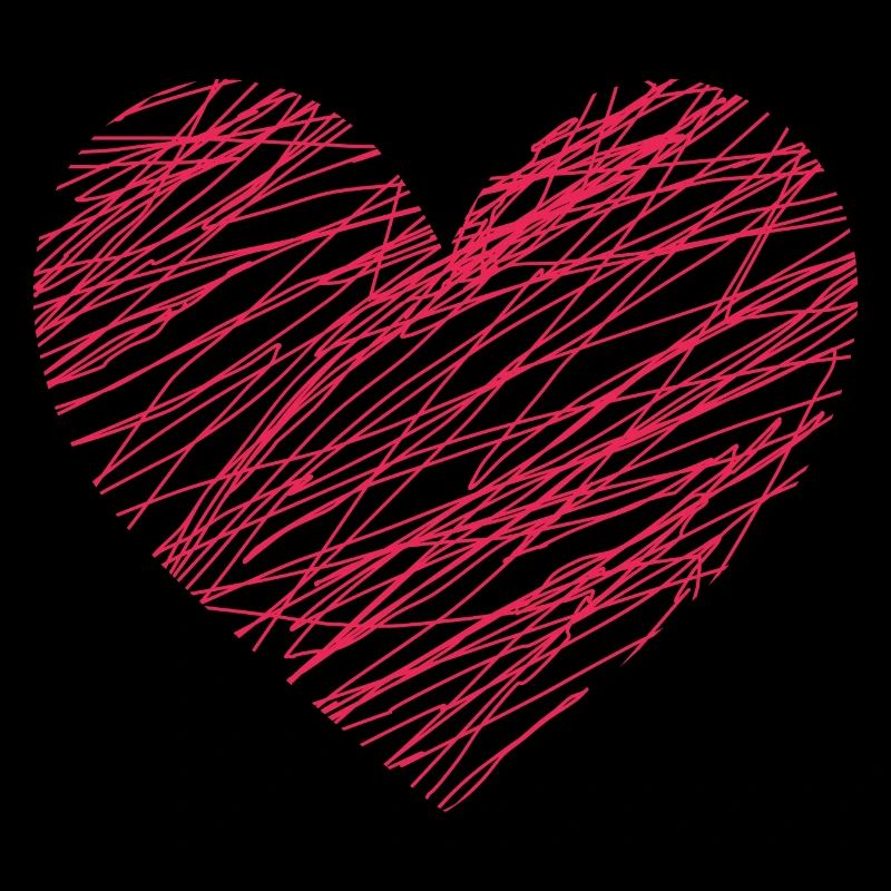 Doodle Heart Rouge