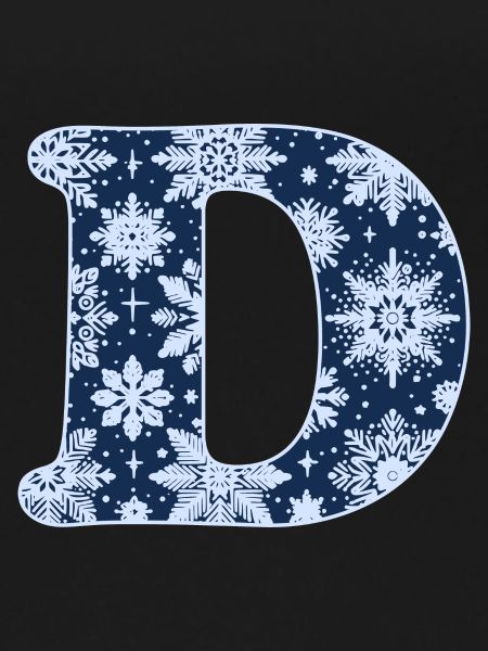 Letter D Snowflakes