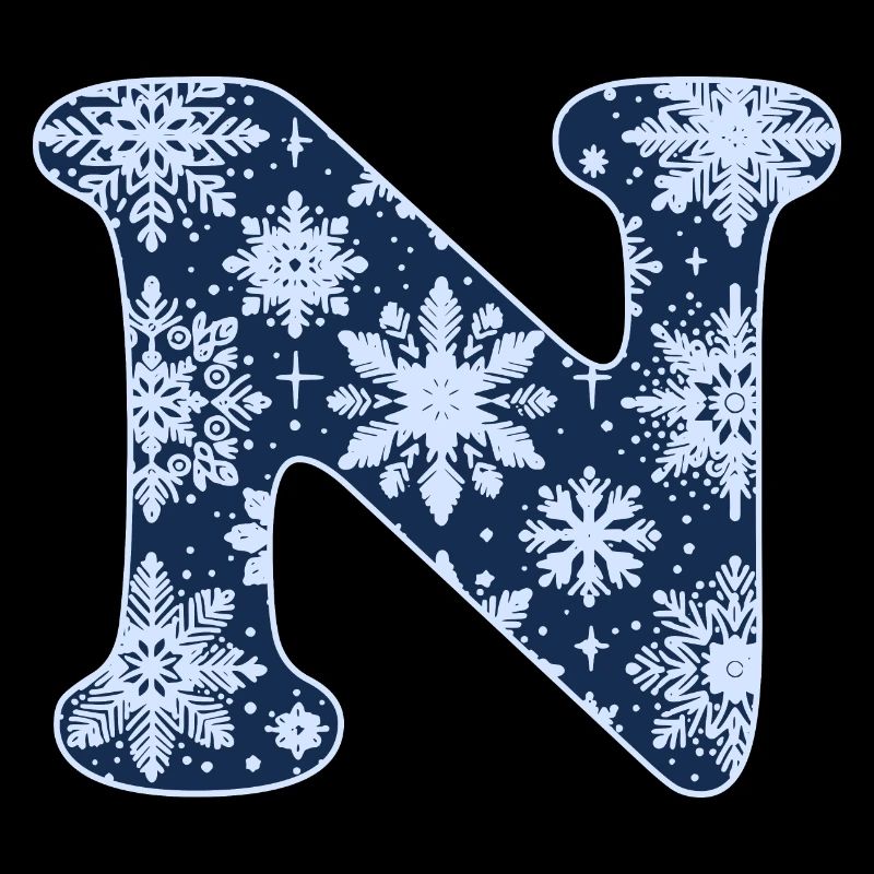 Letter N Snowflakes