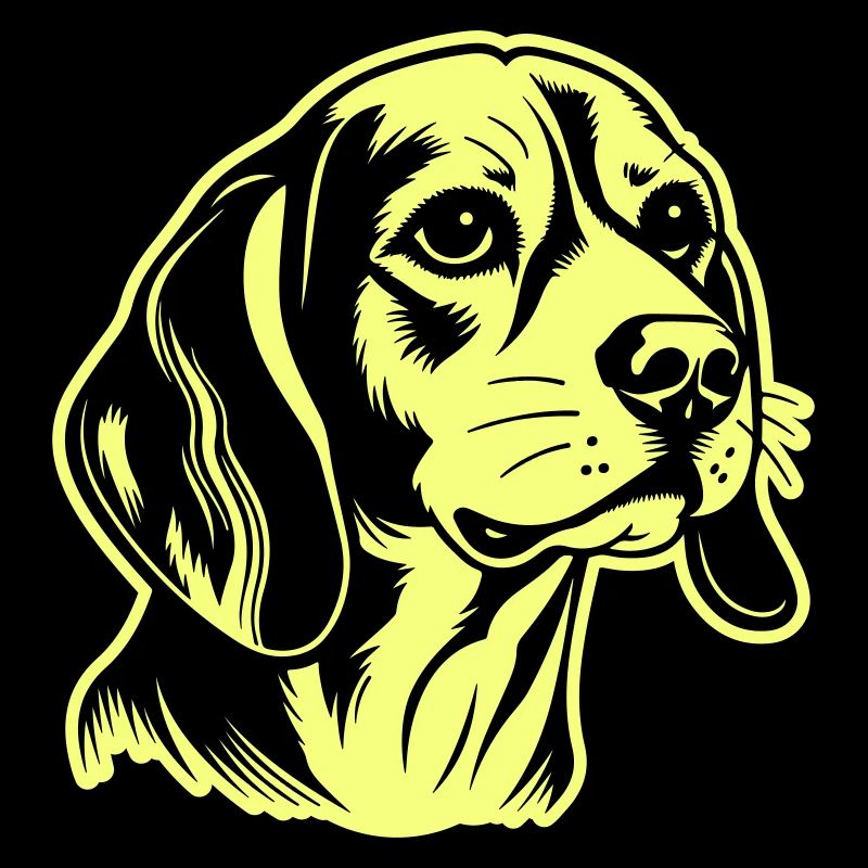 Tête de chien Beagle