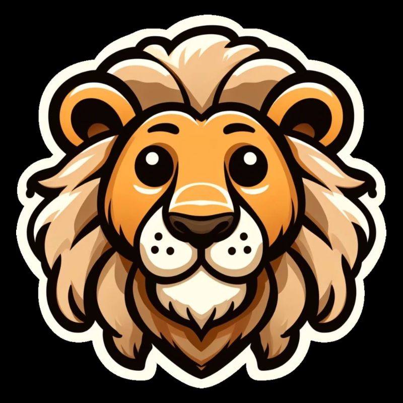 Comic Baby Lion Head
